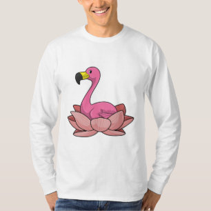 Flamingo with Lotus flower T-Shirt