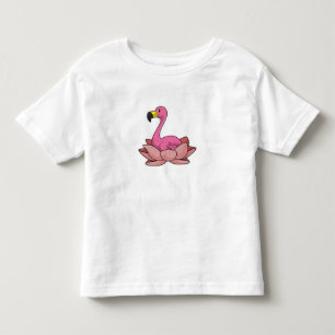 Flamingo with Lotus flower Toddler T-Shirt