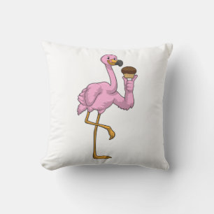 Flamingo with Muffin Cushion