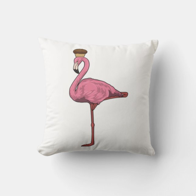 Flamingo with Muffin Cushion (Front)