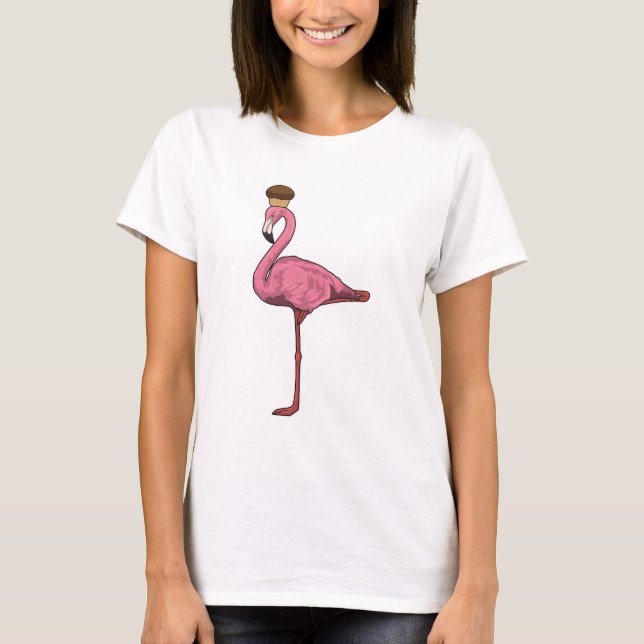 Flamingo with Muffin T-Shirt (Front)