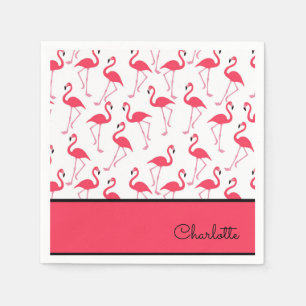Flamingo with Name Napkin