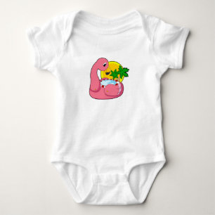 Flamingo with Pool Baby Bodysuit