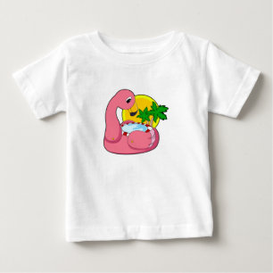 Flamingo with Pool Baby T-Shirt