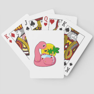 Flamingo with Pool Playing Cards