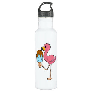 Flamingo with Popsicle 710 Ml Water Bottle