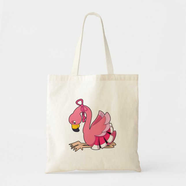 Flamingo with Ribbon Tote Bag (Front)