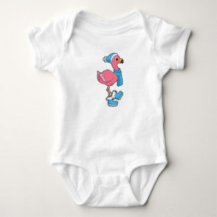 Flamingo with Scarf & Hat Baby Bodysuit