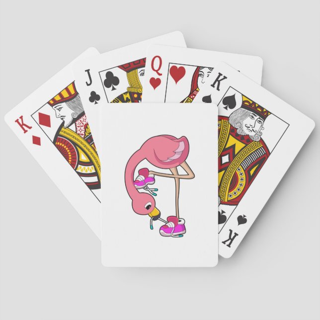 Flamingo with Shoes Playing Cards (Back)