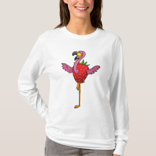 Flamingo with Strawberry T-Shirt