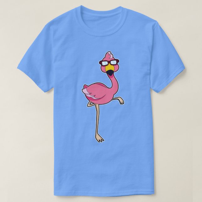 Flamingo with Sunglasses 2 T-Shirt (Design Front)