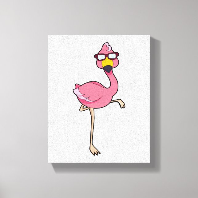 Flamingo with Sunglasses Canvas Print (Front)