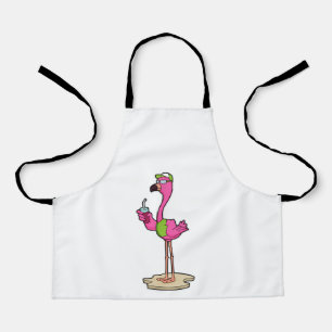 Flamingo with Sunglasses & Cap Apron