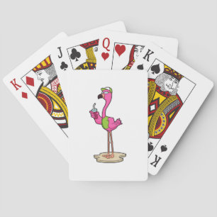 Flamingo with Sunglasses & Cap Playing Cards