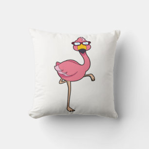 Flamingo with Sunglasses Cushion