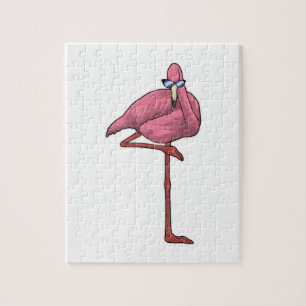 Flamingo with Sunglasses Jigsaw Puzzle