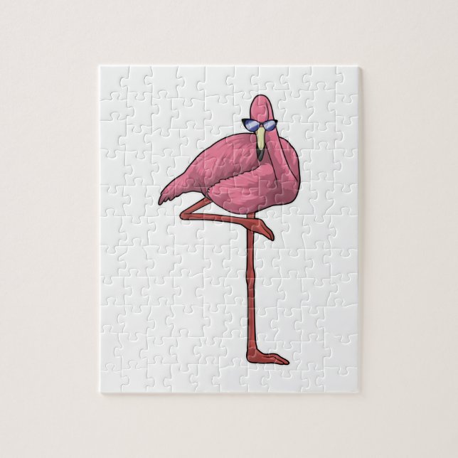 Flamingo with Sunglasses Jigsaw Puzzle (Vertical)
