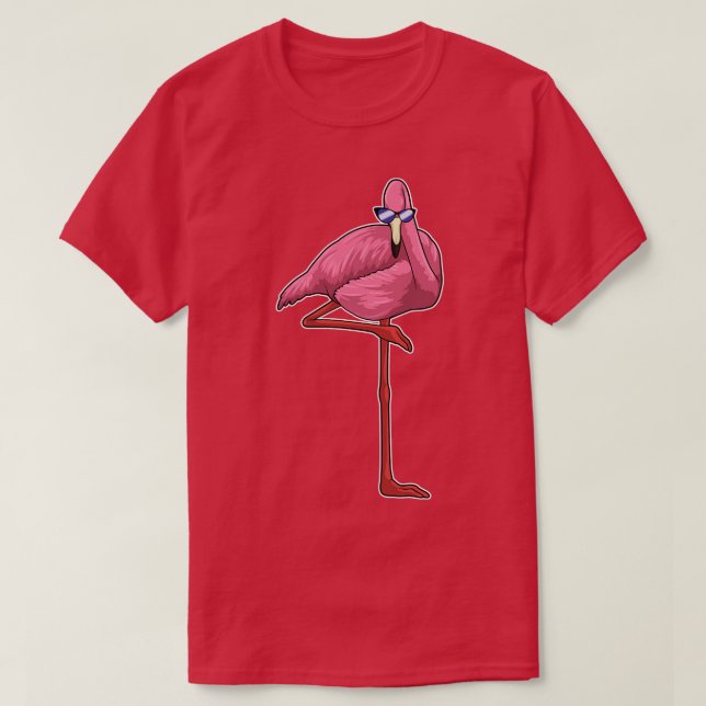 Flamingo with Sunglasses T-Shirt (Design Front)