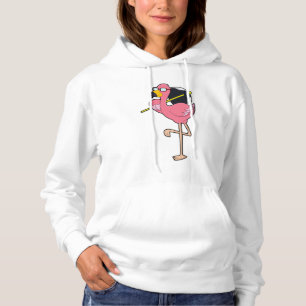 Flamingo with Umbrella Hoodie