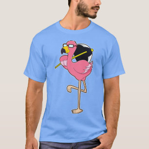 Flamingo with Umbrella T-Shirt