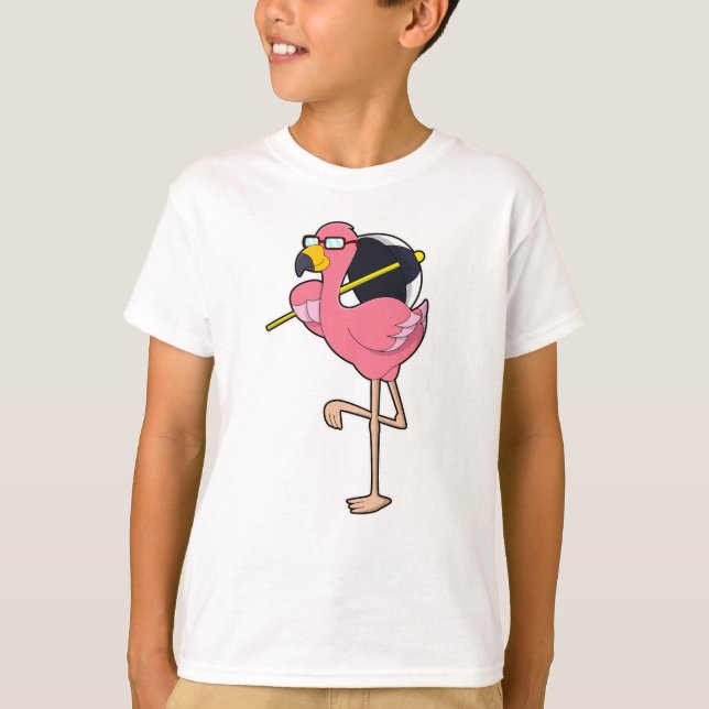 Flamingo with Umbrella T-Shirt (Front)