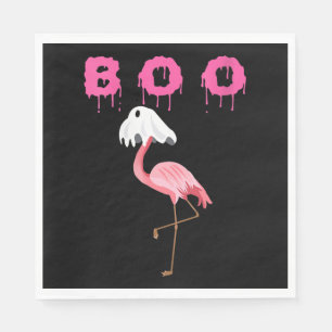 Flamingo Womens Flamingo Boo Ghost Halloween Napkin