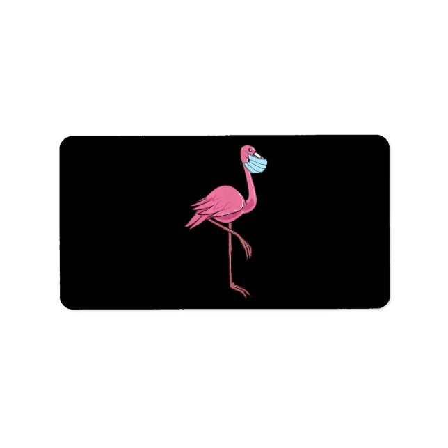 Flamingo | Womens Flamingo In A Face Mask Label (Front)
