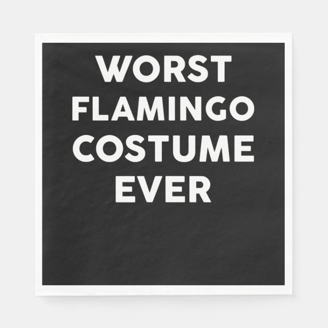 Flamingo | Worst Flamingo Costume Ever Napkin (Front)