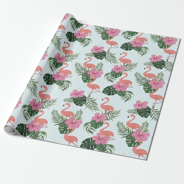 Flamingo Wrapping Paper (Unrolled)