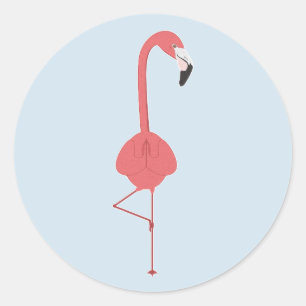 FLAMINGO YOGA CLASSIC ROUND STICKER