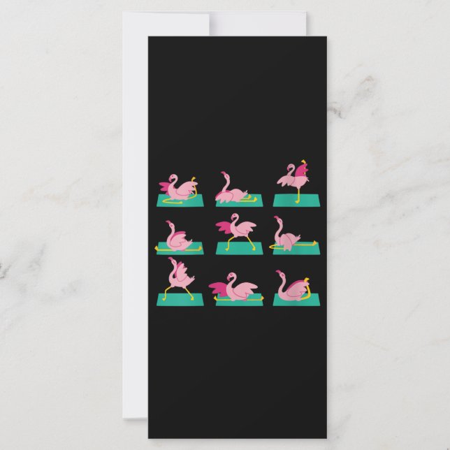 Flamingo Yoga Poses Meditation Workout Exercise (Front)