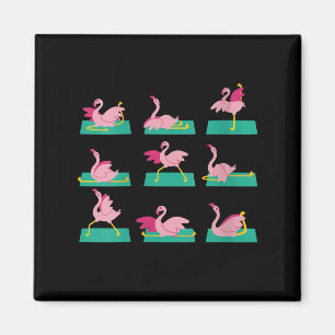 Flamingo Yoga Poses Meditation Workout Exercise Magnet