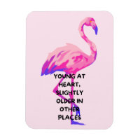 Flamingo Young At Heart Funny Saying Quote