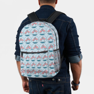 Flamingo Your Business Logo Pattern Office School Printed Backpack