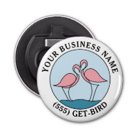 Flamingo Your Business Round Logo Art Photo Quote