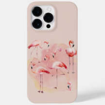 Flamingoes and Pink background