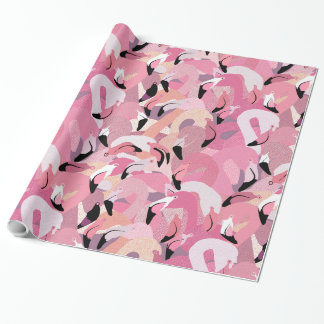 Flamingoes in Pink Gift Wrap