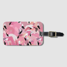 Flamingoes in Pink Luggage Tag