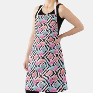 Flamingoes on Bold Design Pattern Apron