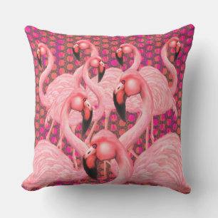 Flamingoes on Parade Cushion