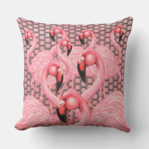Flamingoes on Parade Cushion