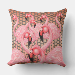 Flamingoes on Parade Cushion