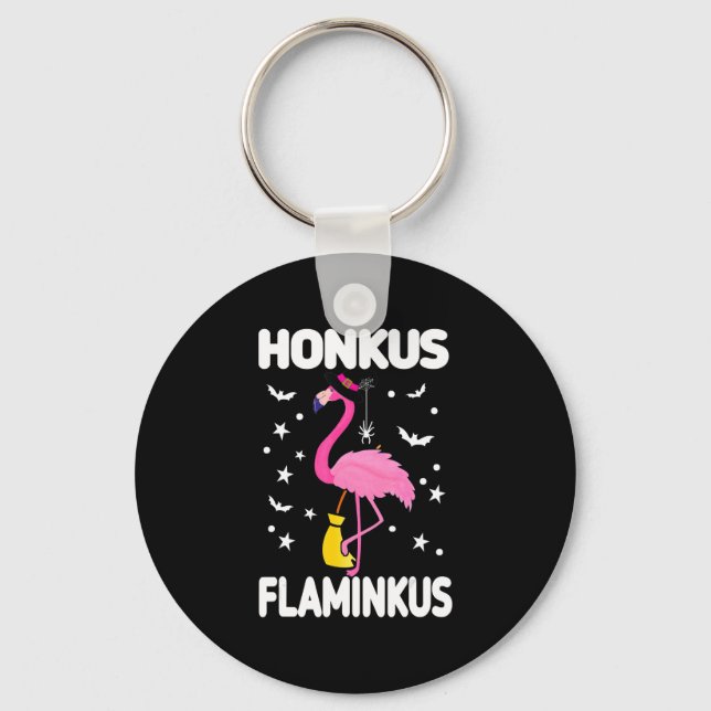 Flamingoo | Honkus Flaminkus Halloween Flamingoo Key Ring (Front)