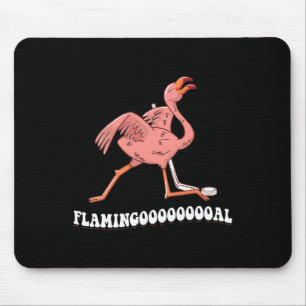 Flamingooooal Flamingo Ice Hockey Mouse Mat