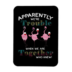 Flamingos   Apparently We're Trouble Flamingos Magnet