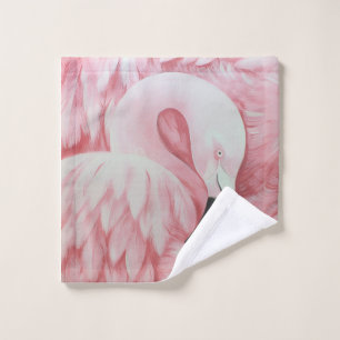 Flamingos bath towels