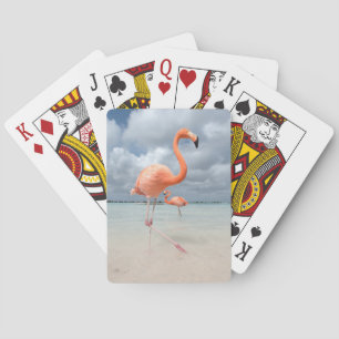 Flamingos Beach Aruba Playing Cards