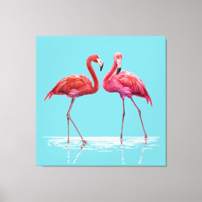 Flamingos Canvas Print (Front)
