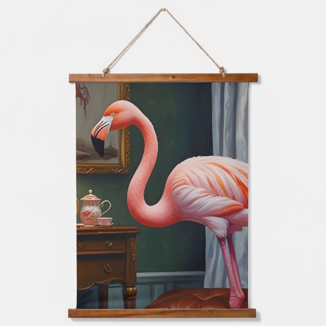 Flamingo's Cosy Corner Hanging Tapestry (Front)