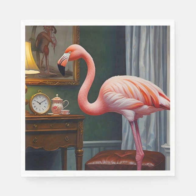 Flamingo's Cosy Corner Napkin (Front)